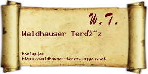 Waldhauser Teréz névjegykártya