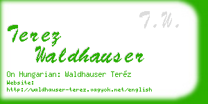terez waldhauser business card