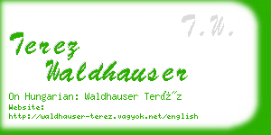 terez waldhauser business card